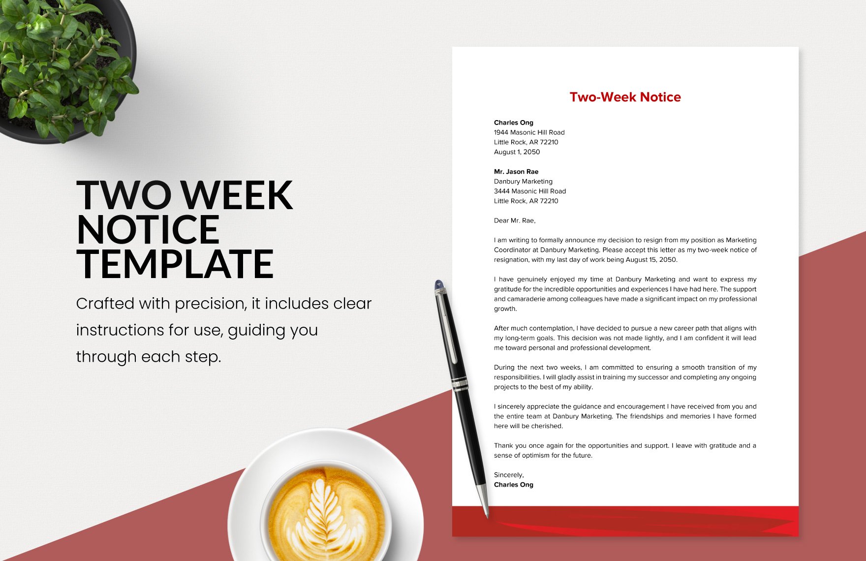 Free Two Week Notice Template