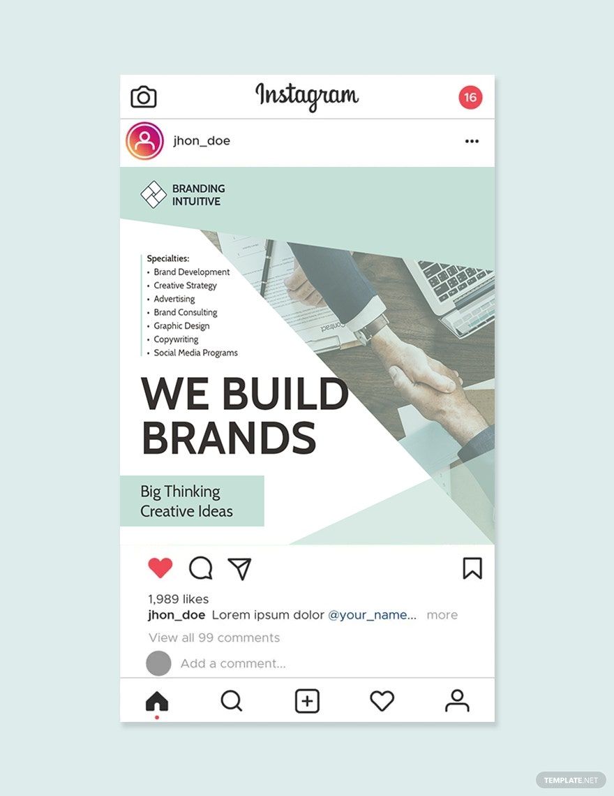 Branding Consultant Instagram Post Template