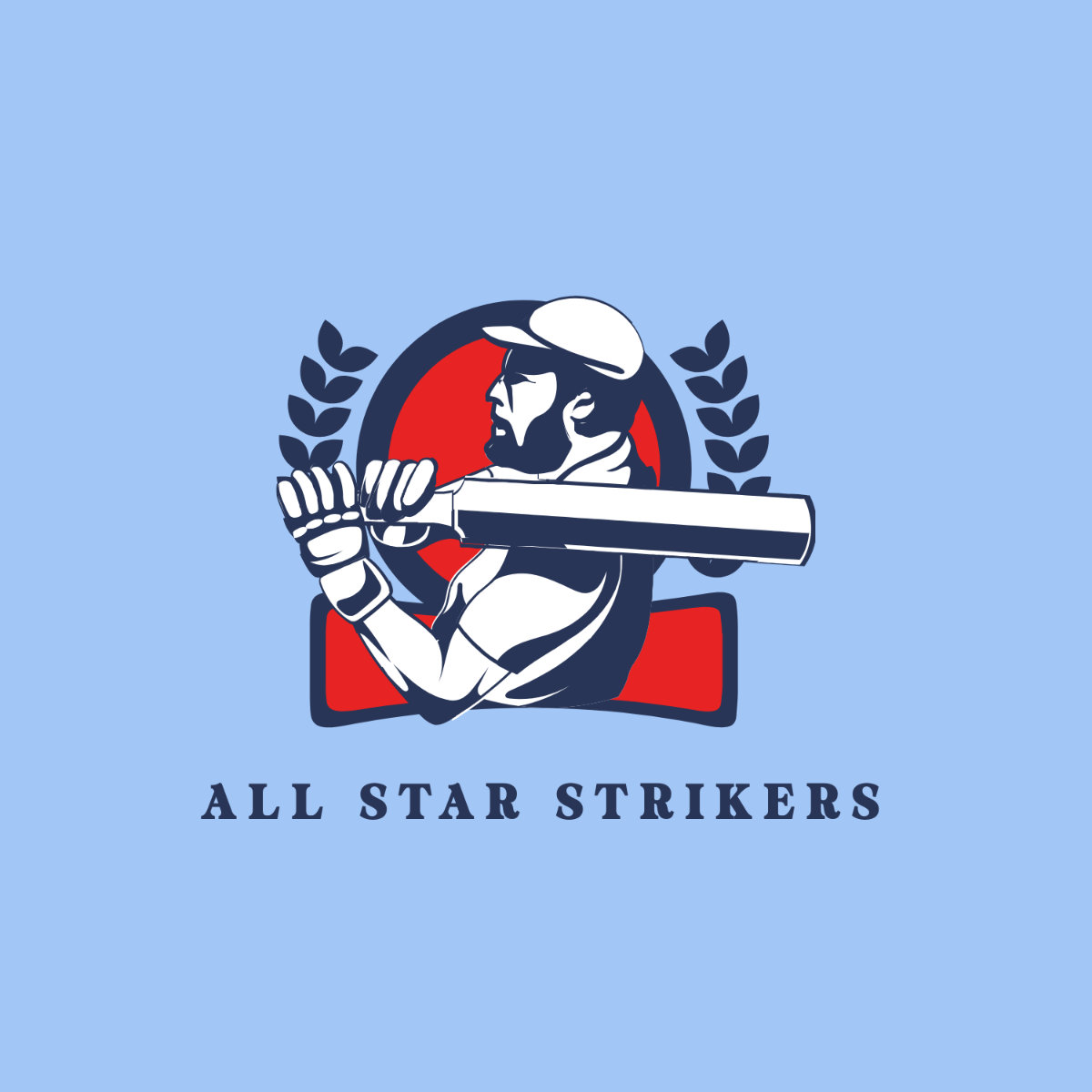 Free Cricket Tournament Logo Template