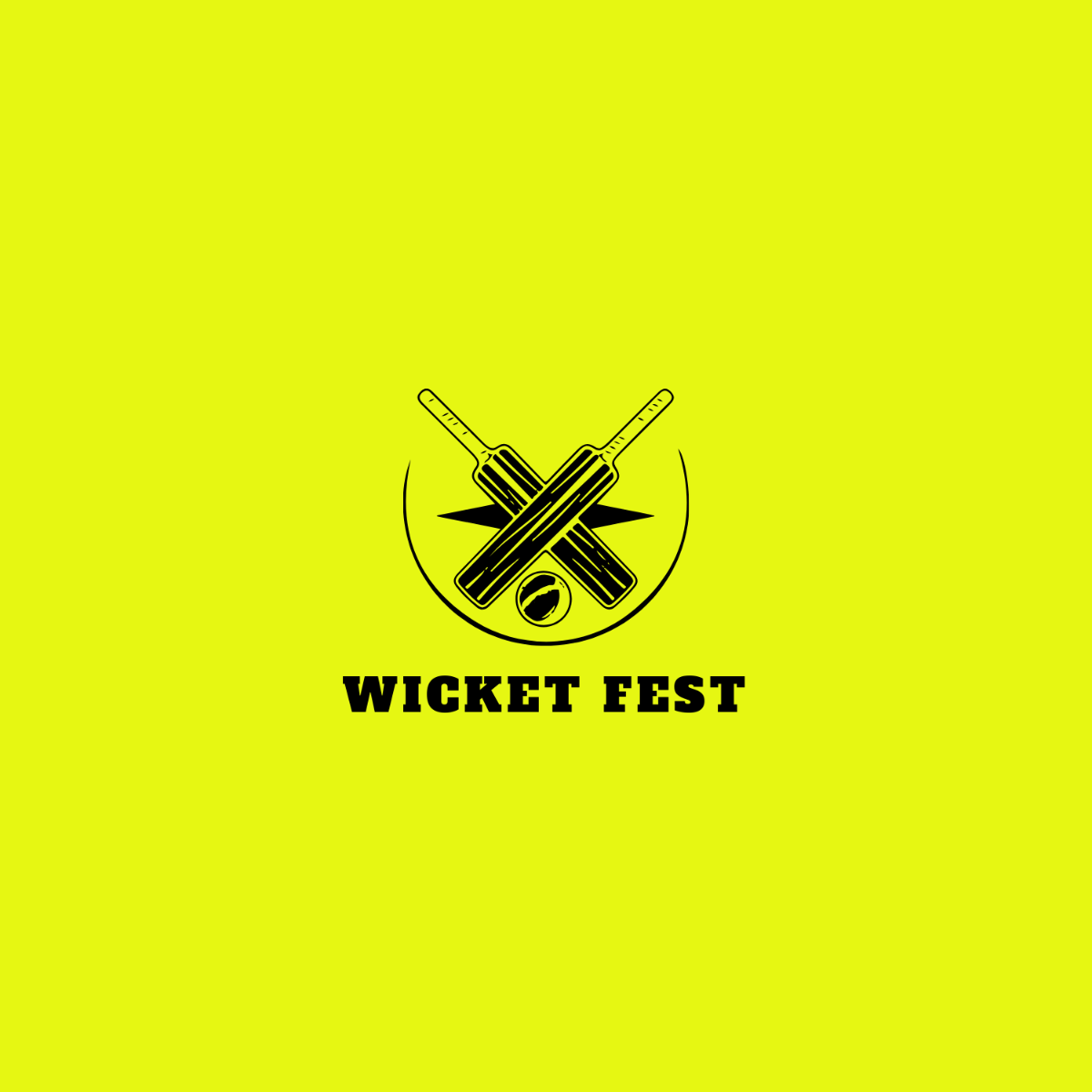 Free Cricket Event Logo Template
