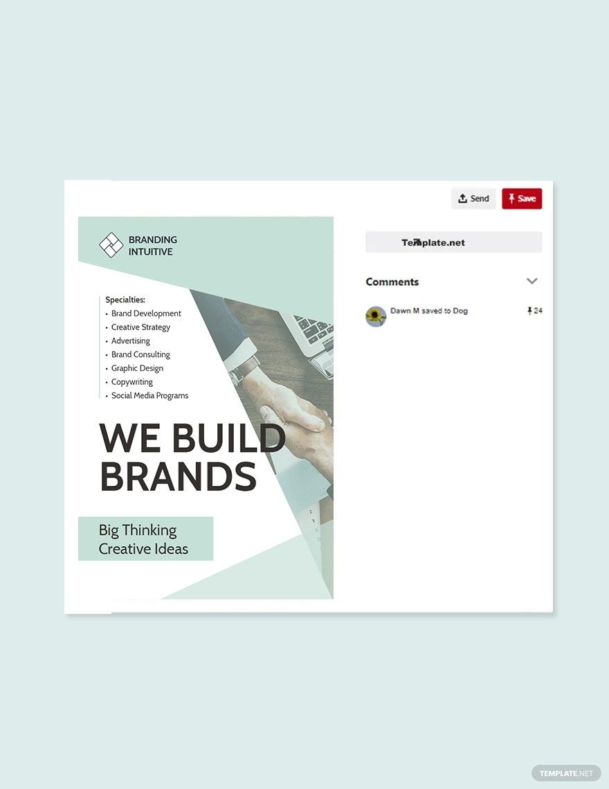 Branding Consultant Pinterest Pin Template in PSD