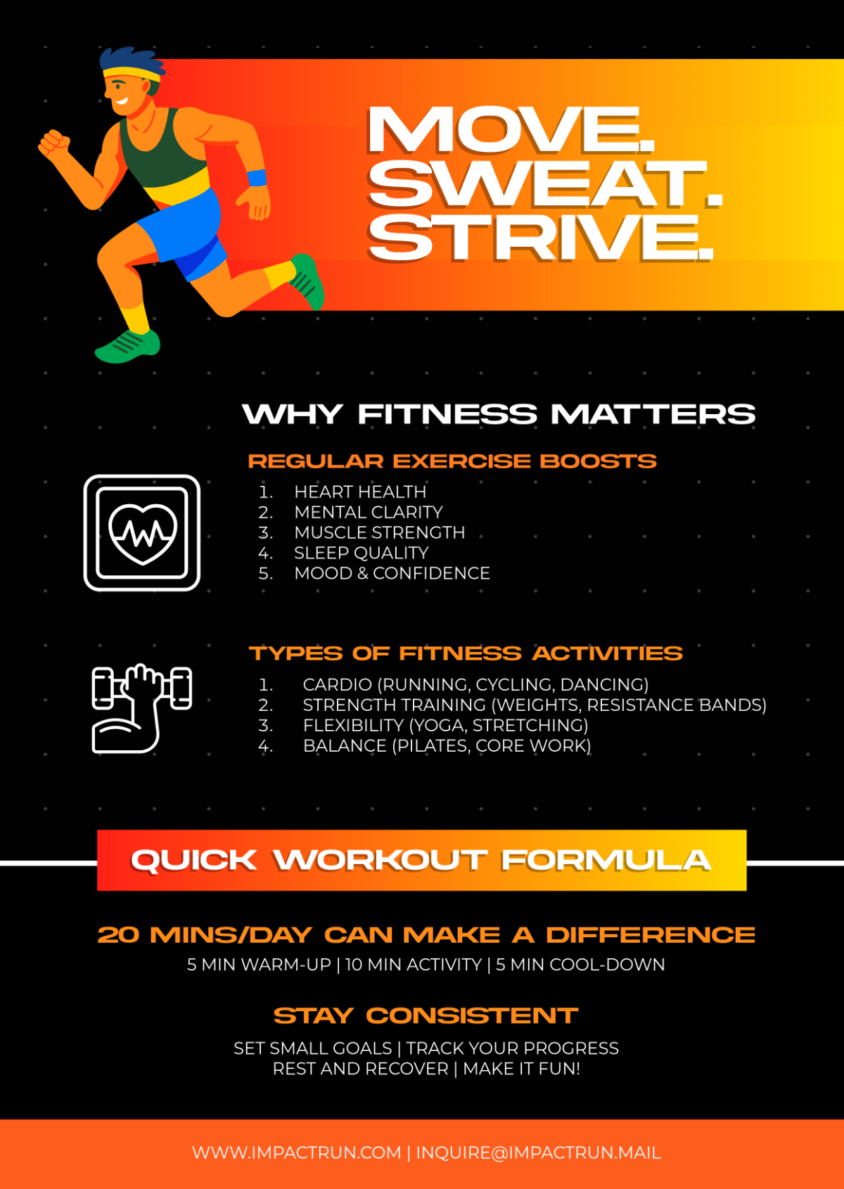 Free Fitness Poster Infographic Template to Edit Online