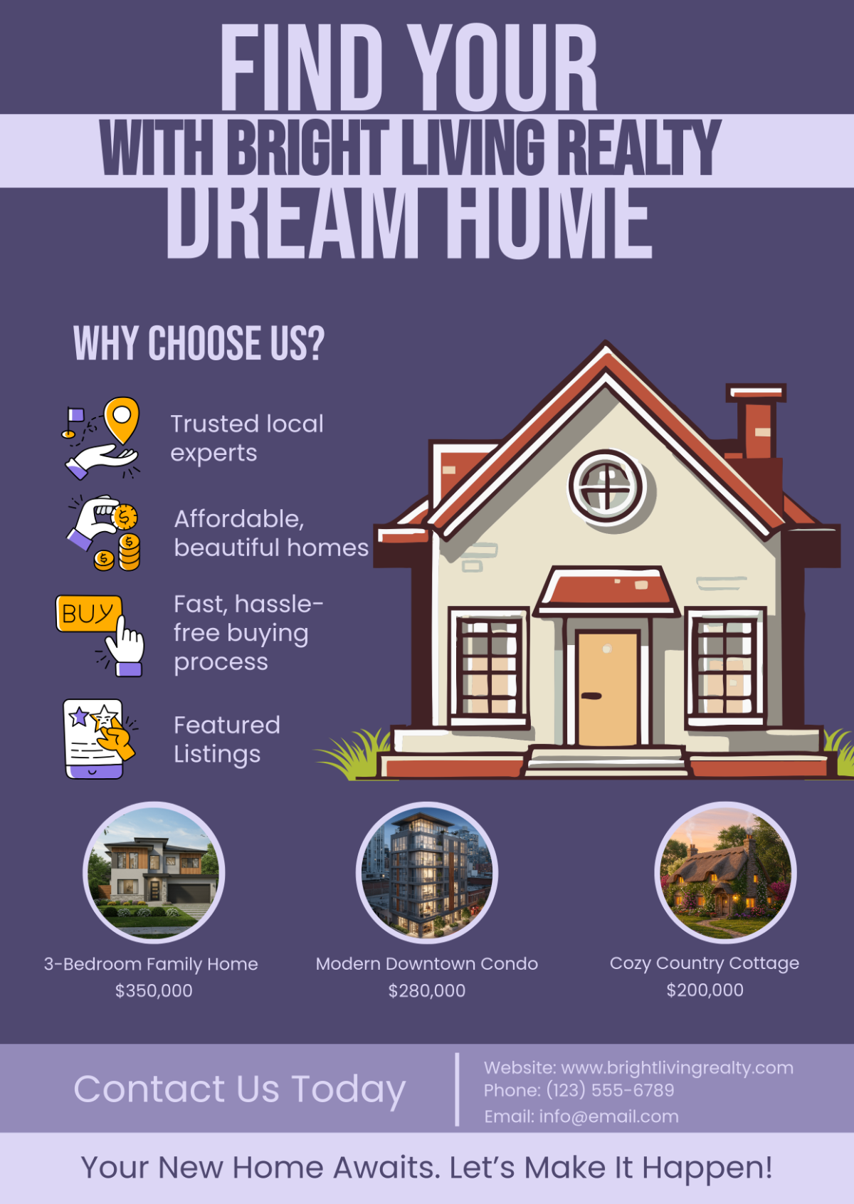 Free Creative Realtor Poster Infographic Template to Edit Online