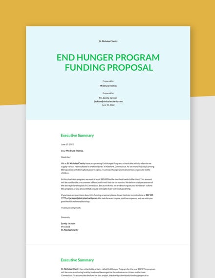 Editable Non Profit Funding Proposal 1 