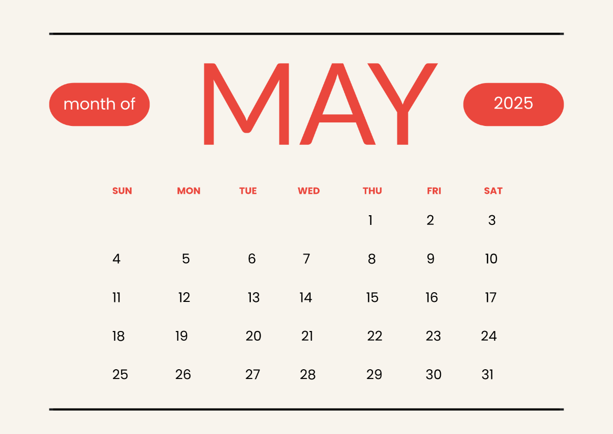 Free May 2026 Desk Calendar Template to Edit Online