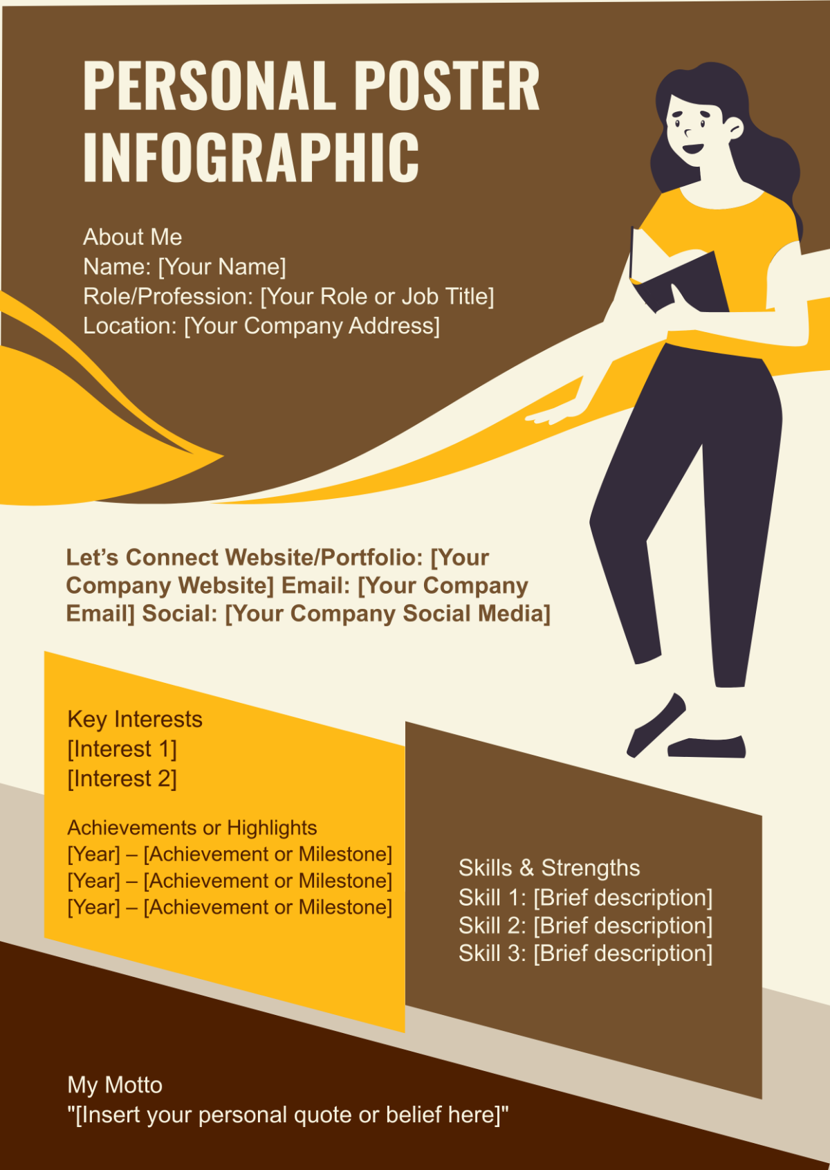 Free Blank Personal Poster Infographic Template to Edit Online