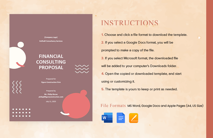Editable Financial Consulting Proposal