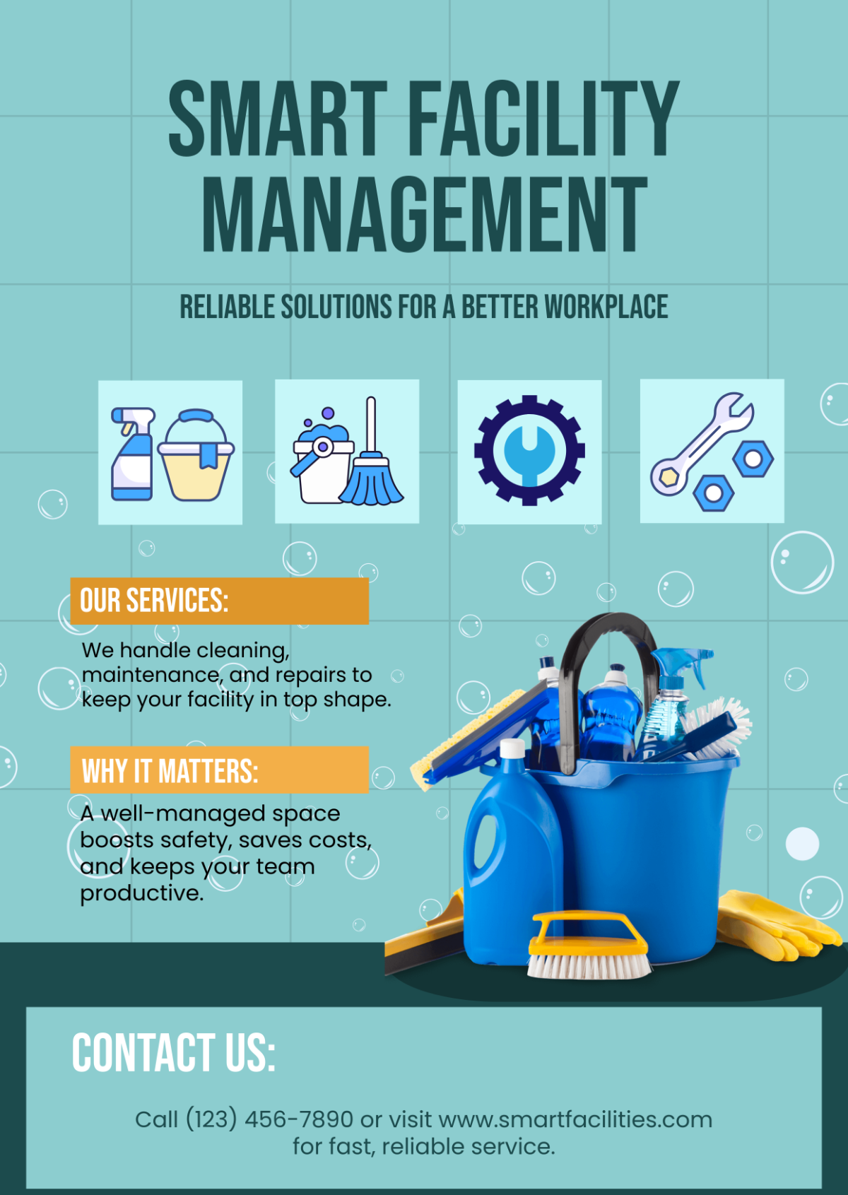 Facility Management Poster Infographic