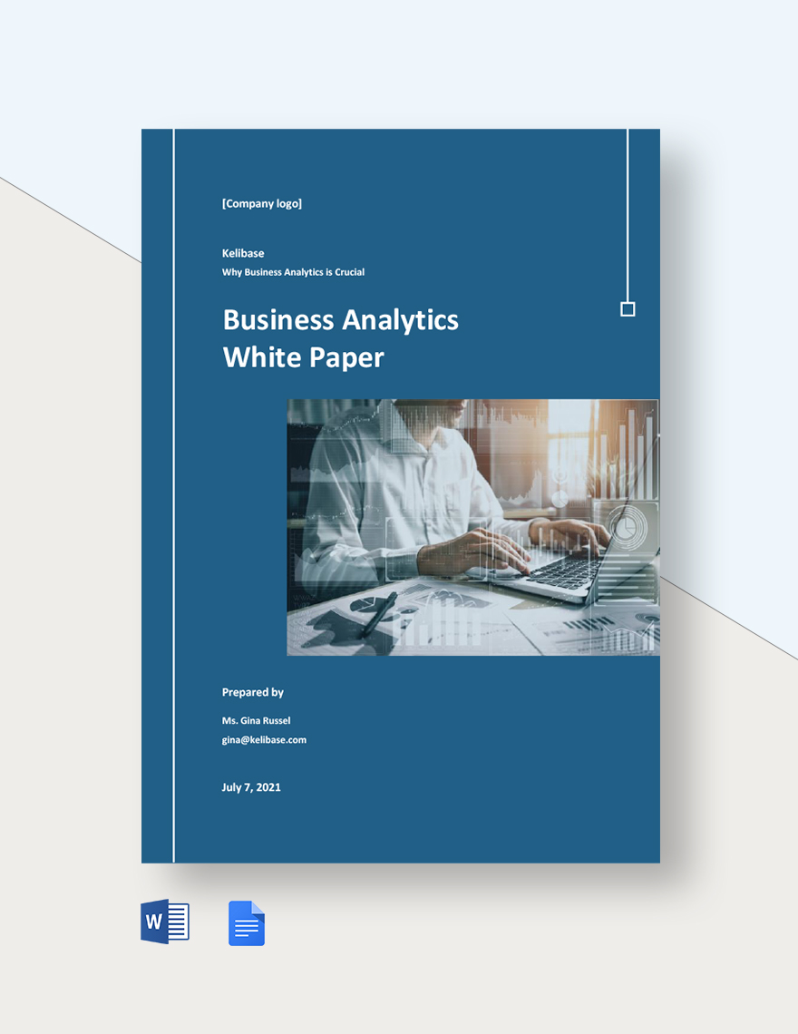 Business Report White Paper Template Word
