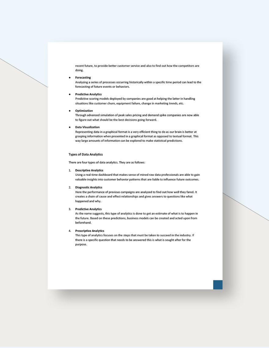 Business Analytics White Paper Template