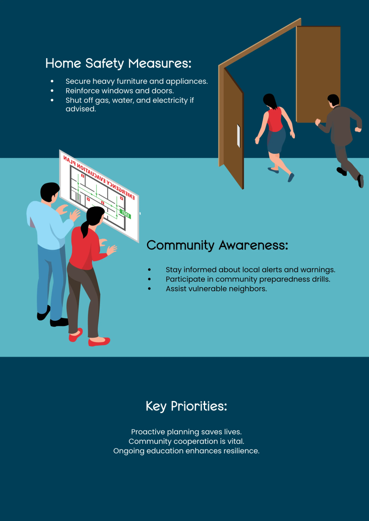 Free Disaster Preparedness Poster Infographic Template to Edit Online