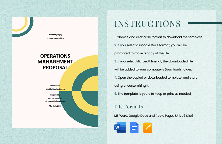 Operations Management Proposal Template