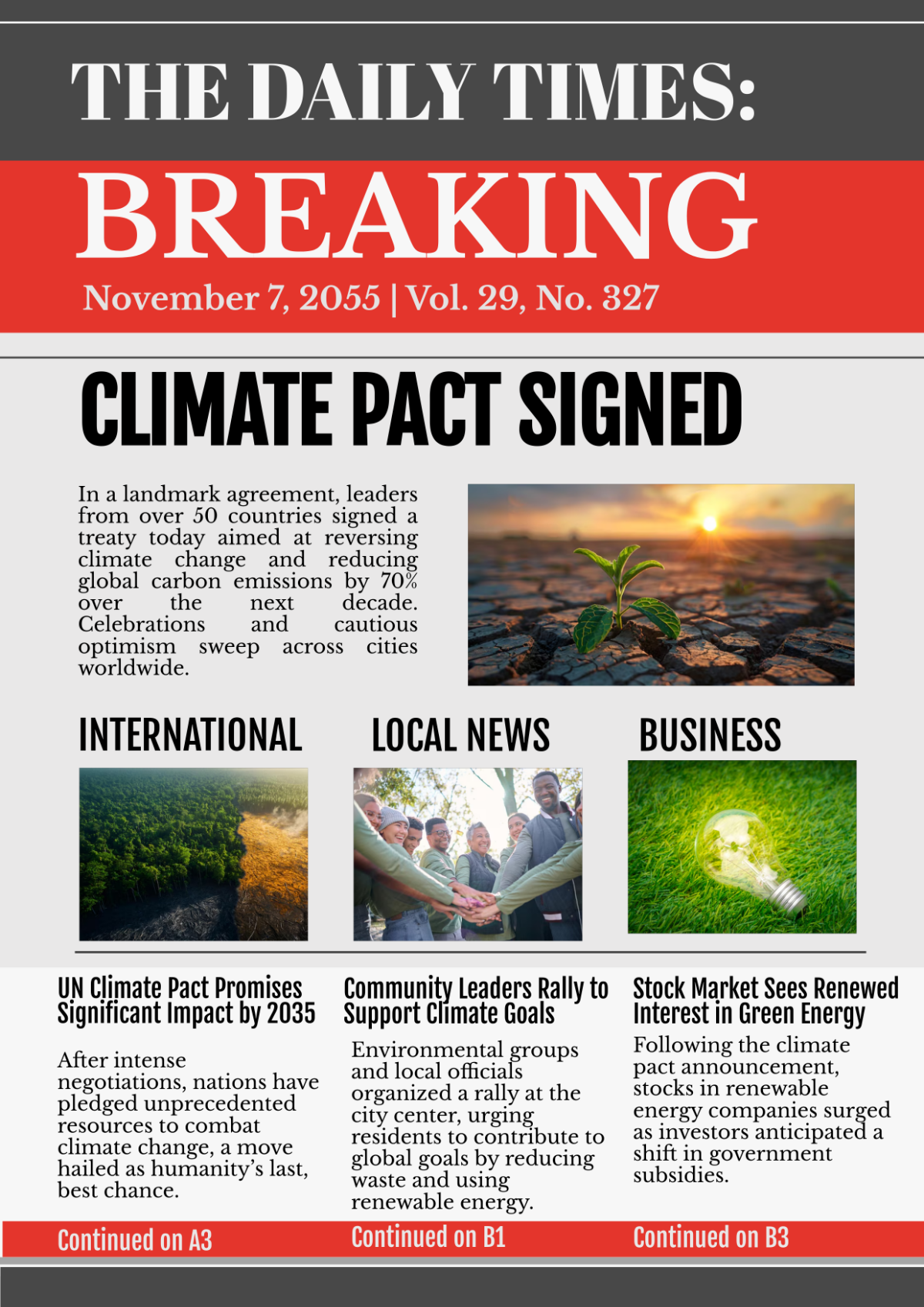 Free Breaking Newspaper Template