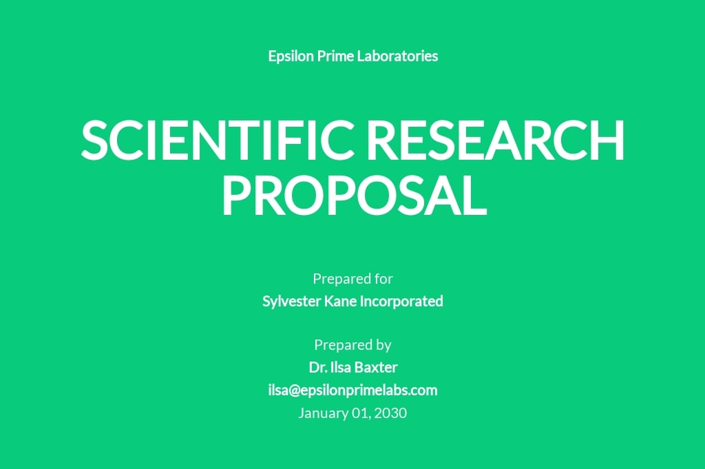 what is scientific research proposal