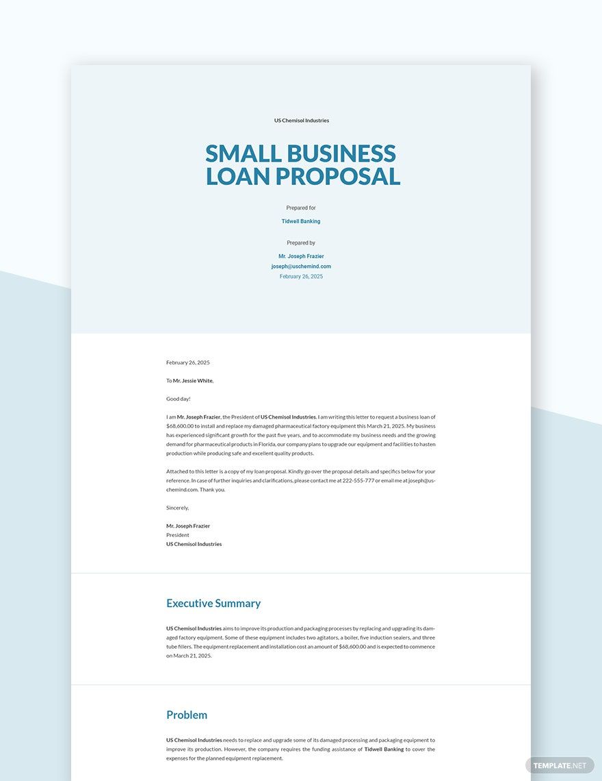 Business Loan Proposal