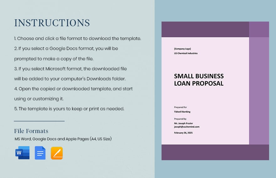 Small Business Loan Proposal Template