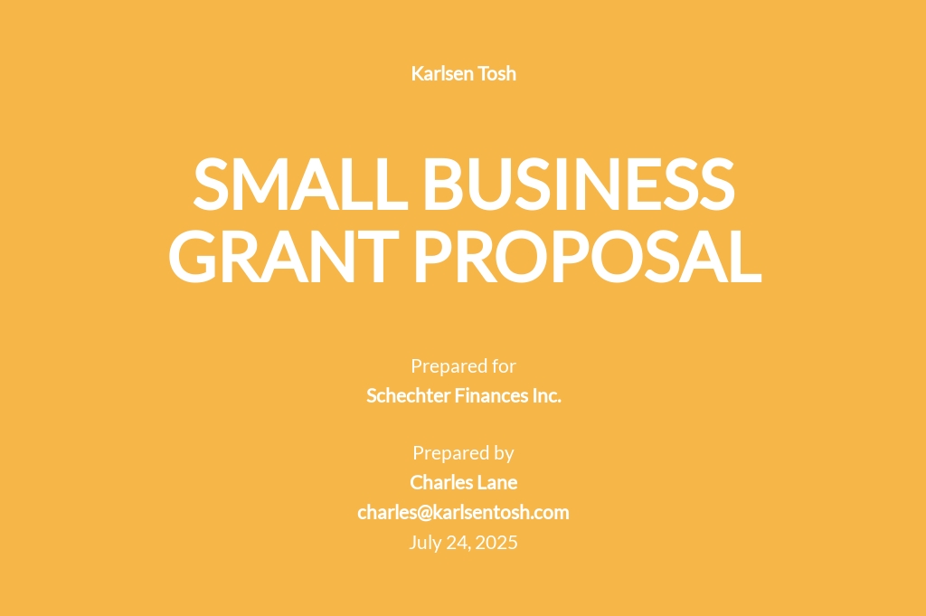 sample business plan for grants