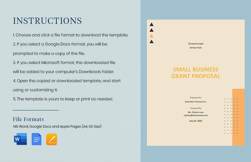 Small Business Grant Proposal Template