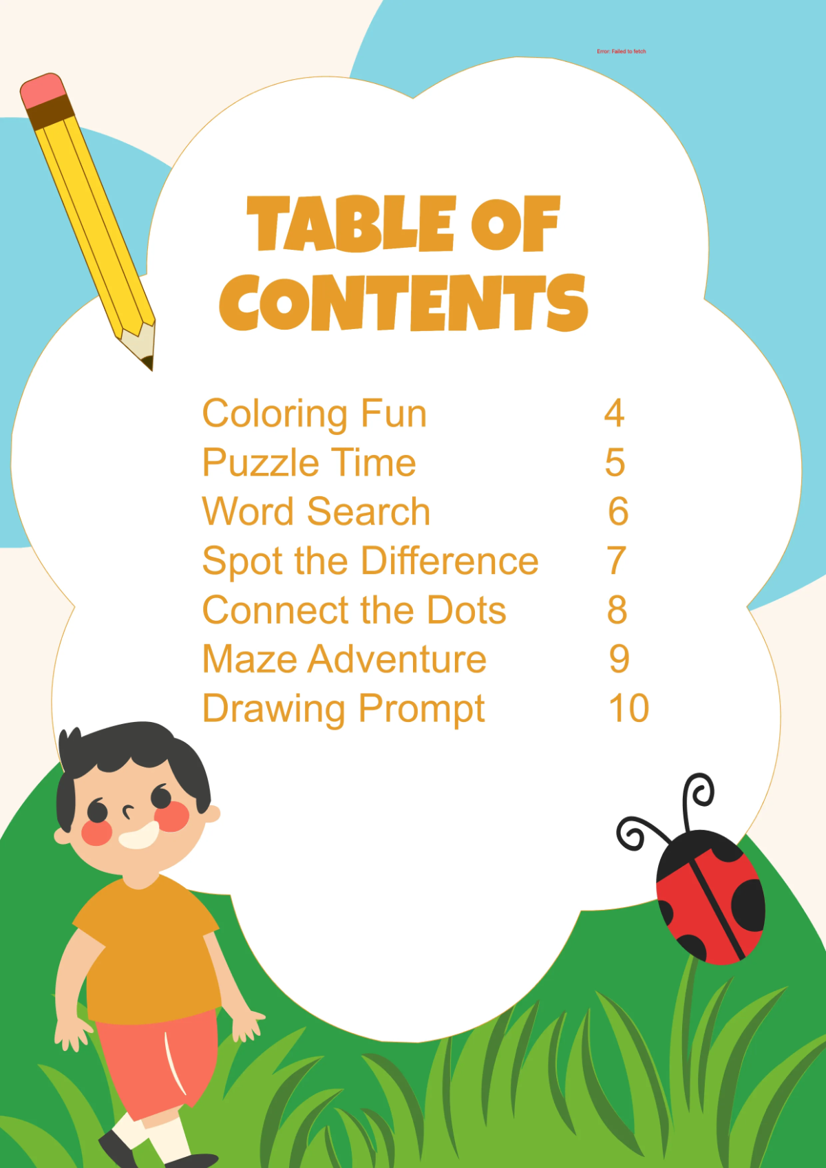 Free Children's Activity Booklet Template to Edit Online