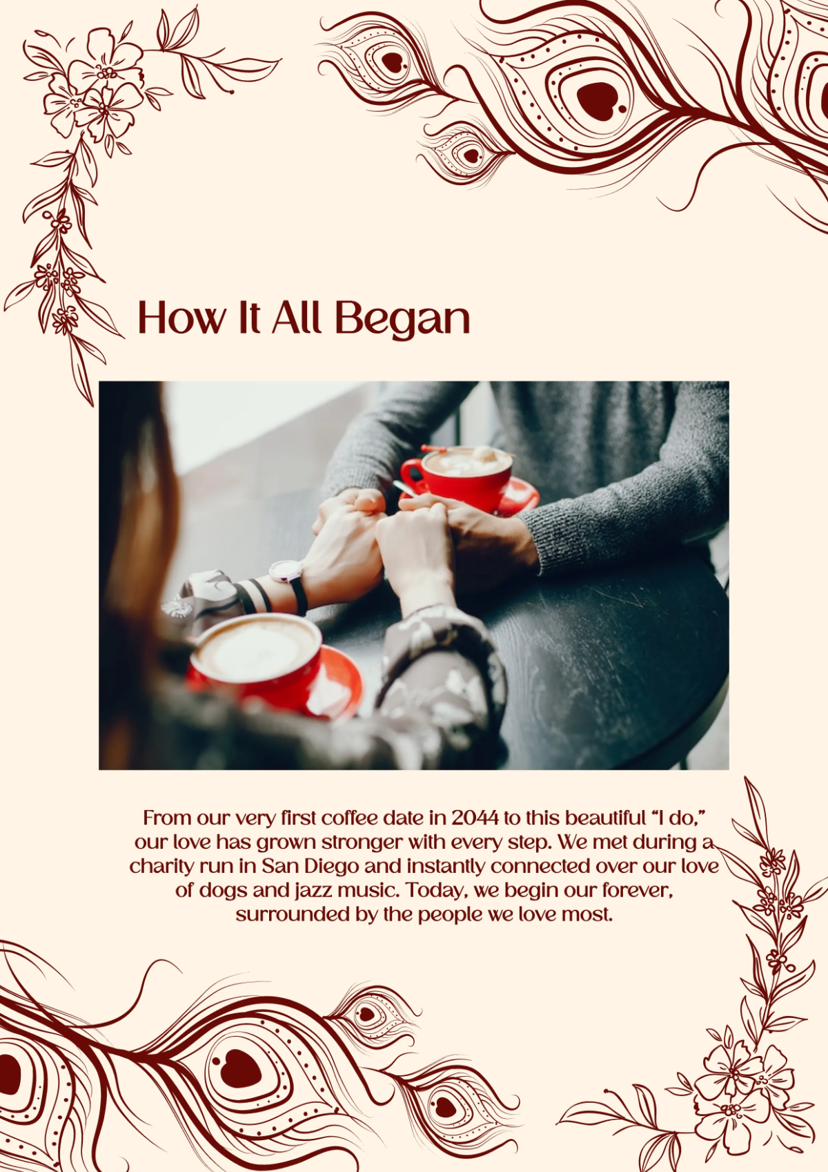 Free Modern Wedding Booklet Template to Edit Online