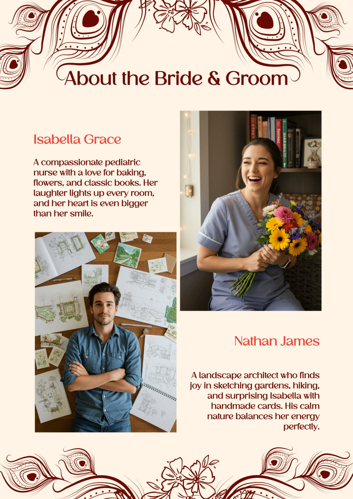 Free Modern Wedding Booklet Template to Edit Online