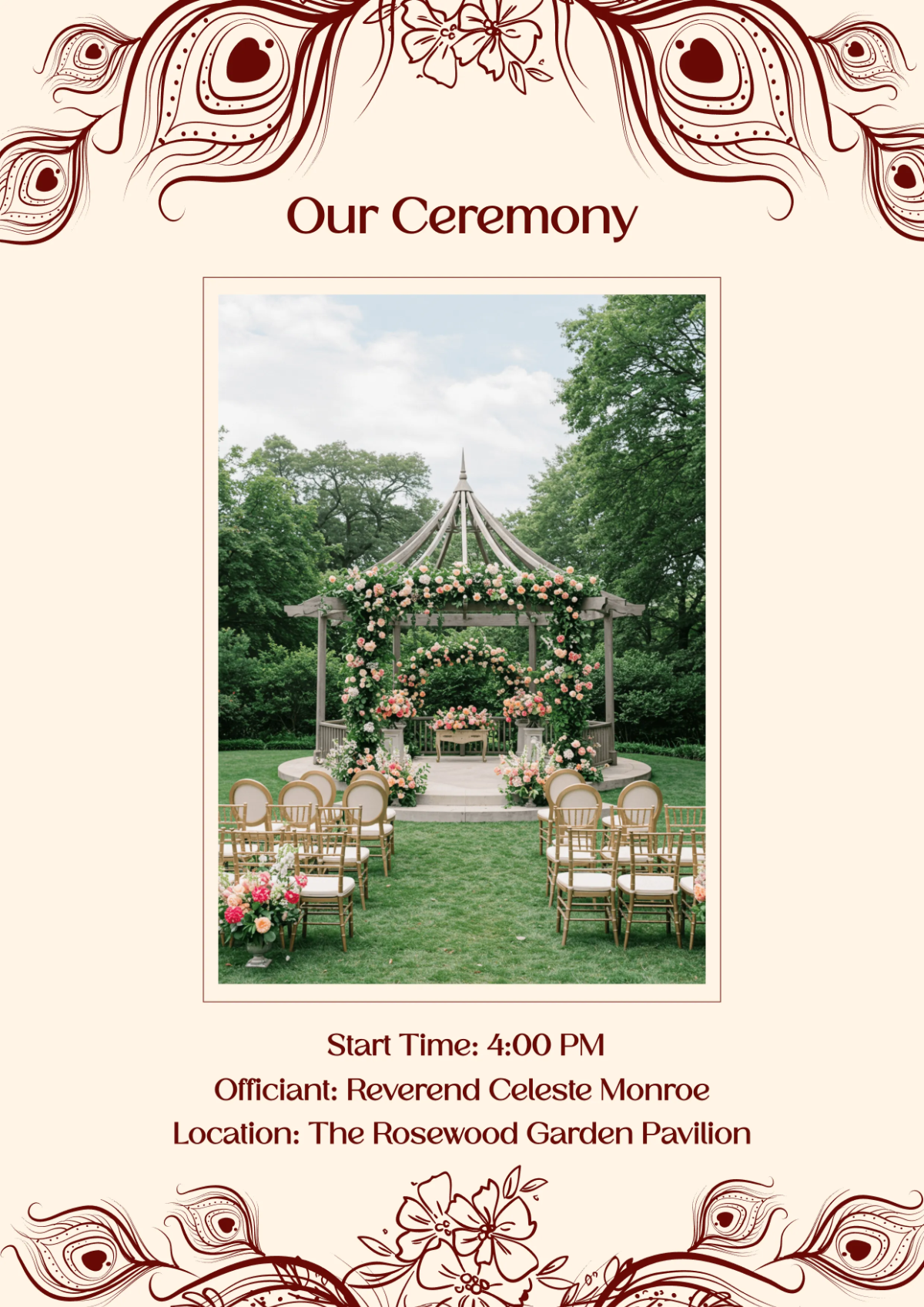 Free Modern Wedding Booklet Template to Edit Online