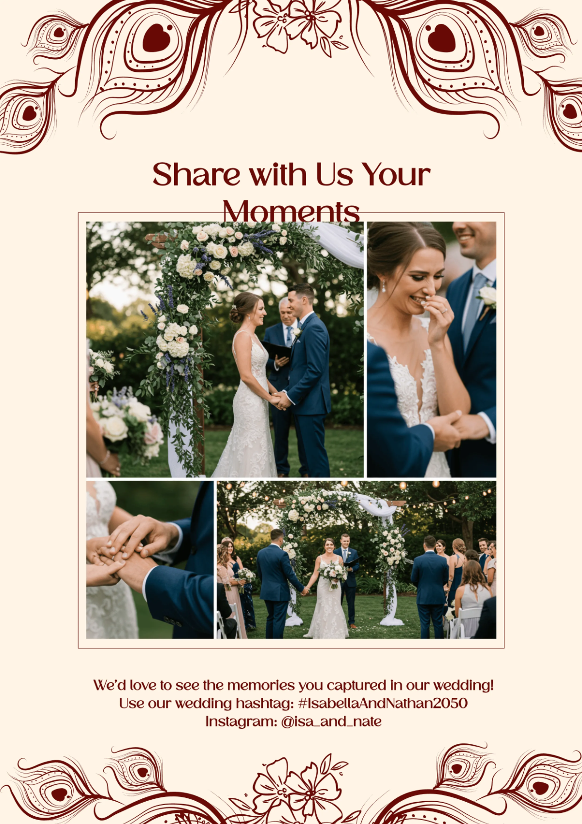 Free Modern Wedding Booklet Template to Edit Online