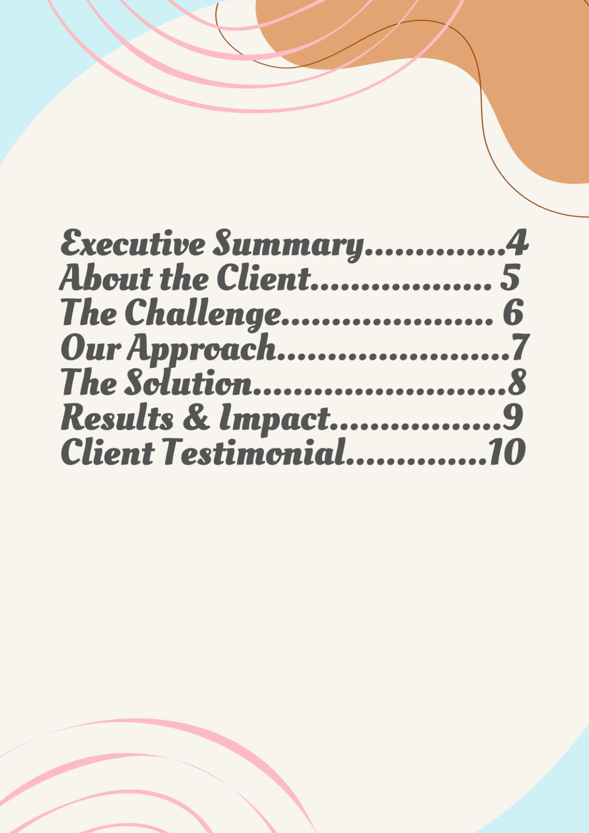 Free Aesthetic Case Study Booklet Template to Edit Online