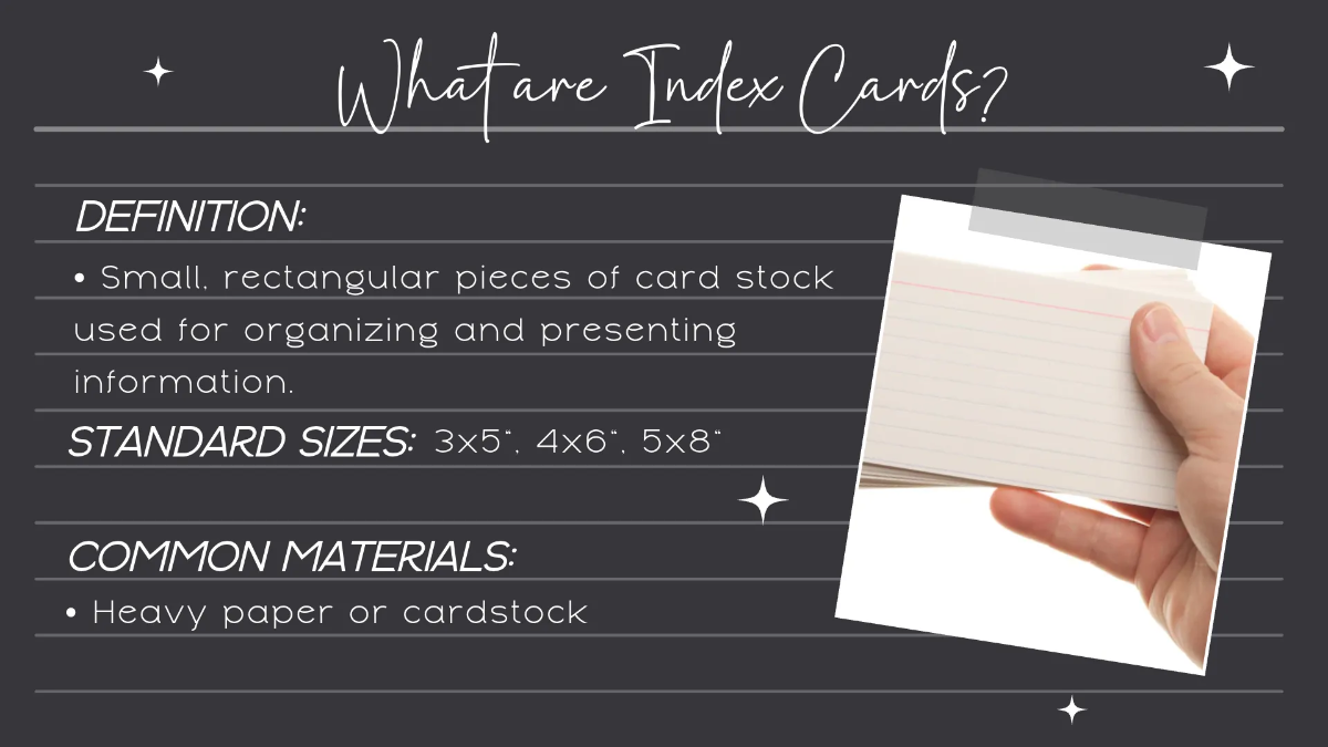 Free Index Card Presentation Template to Edit Online