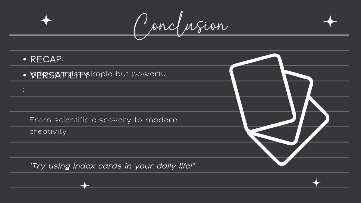 Free Index Card Presentation Template to Edit Online