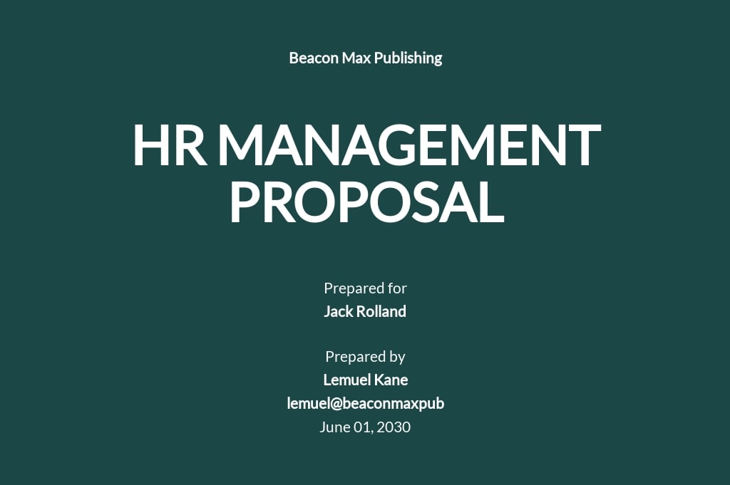 sample research proposal on human resource management pdf