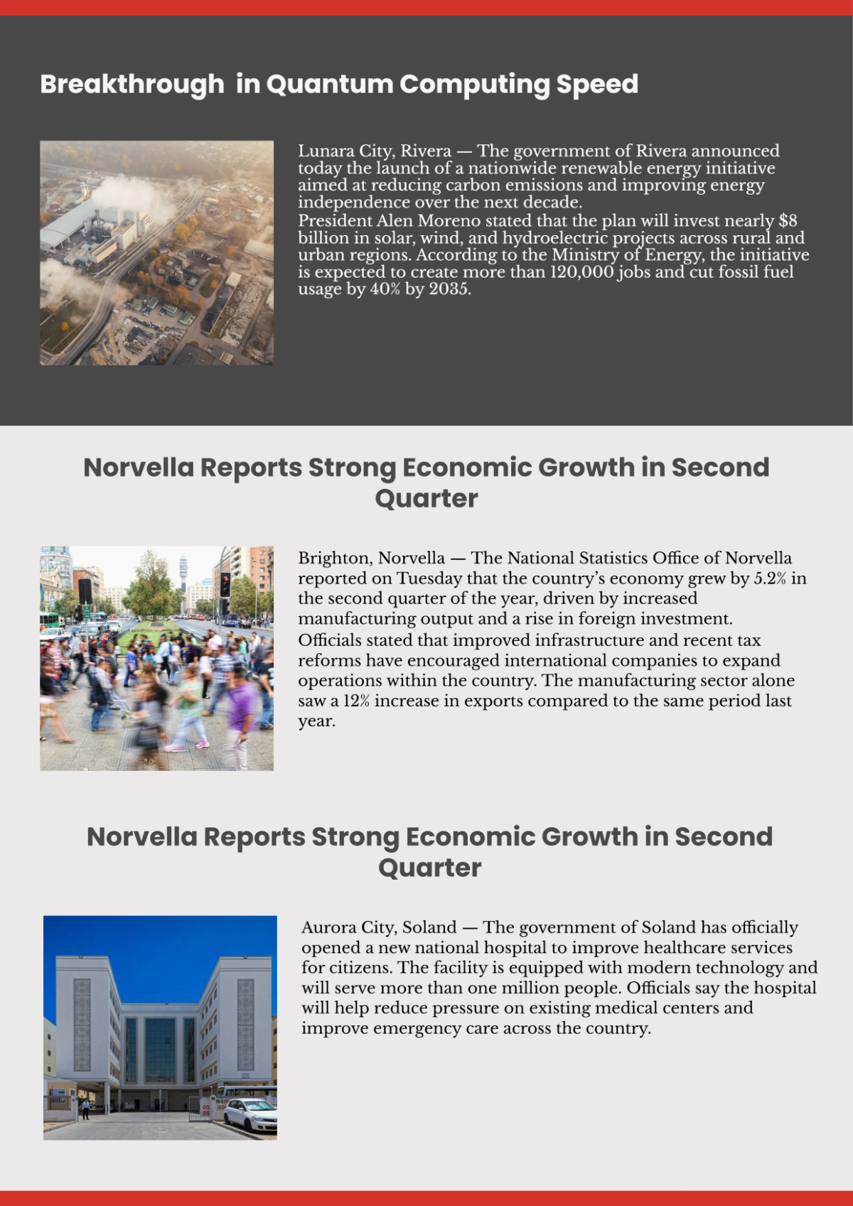 Free Today Newspaper Template to Edit Online