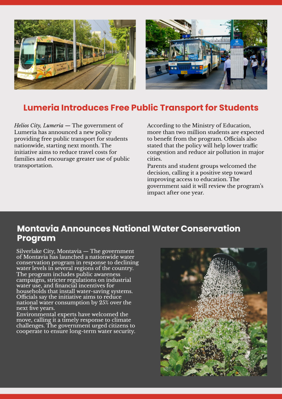 Free Today Newspaper Template to Edit Online