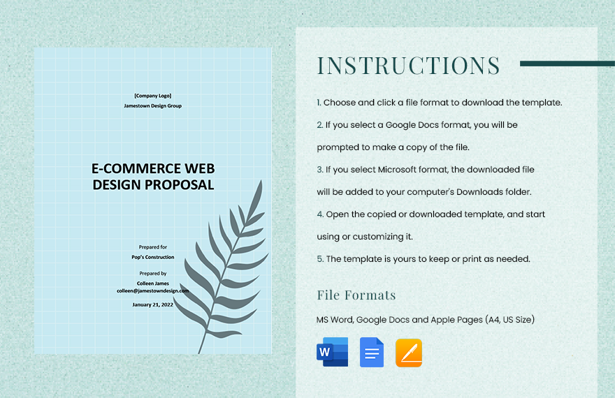 E Commerce Web Design Proposal Template
