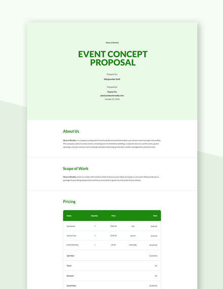 FREE Concept Proposal Templates in PDF | Template.net