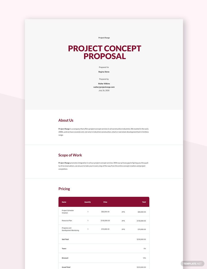 Project Concept Proposal Template