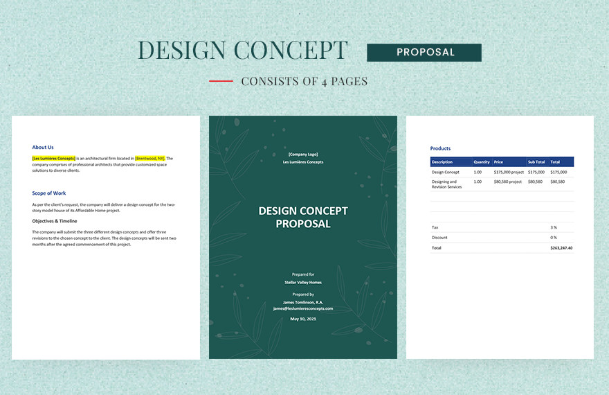 Design Concept Proposal Template