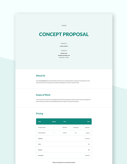 FREE Concept Proposal Templates in PDF | Template.net