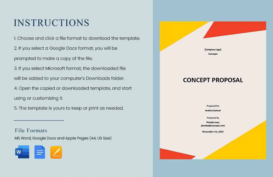 Sample Concept Proposal Template