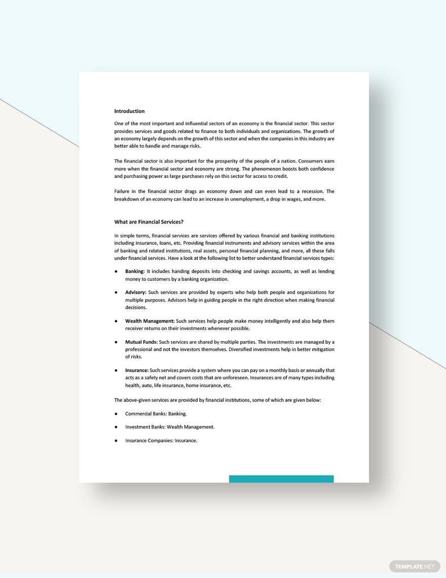 Financial Service White Paper Template
