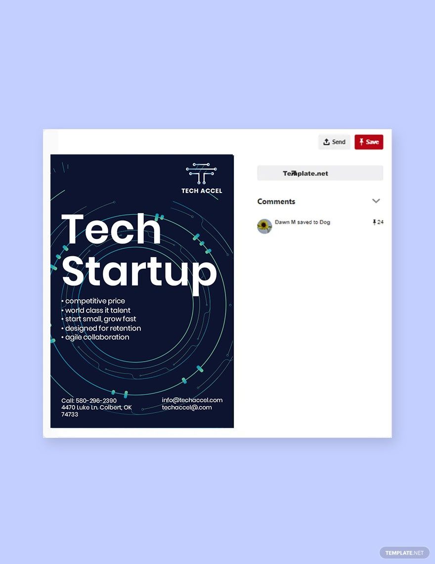 Tech Startup Pinterest Pin Template