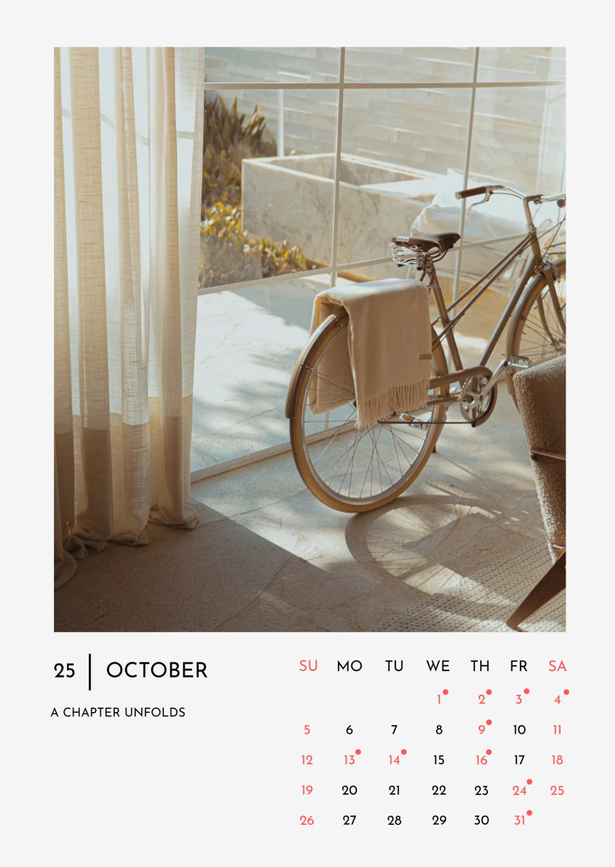Free October 2025 Calendar with Image Template to Edit Online