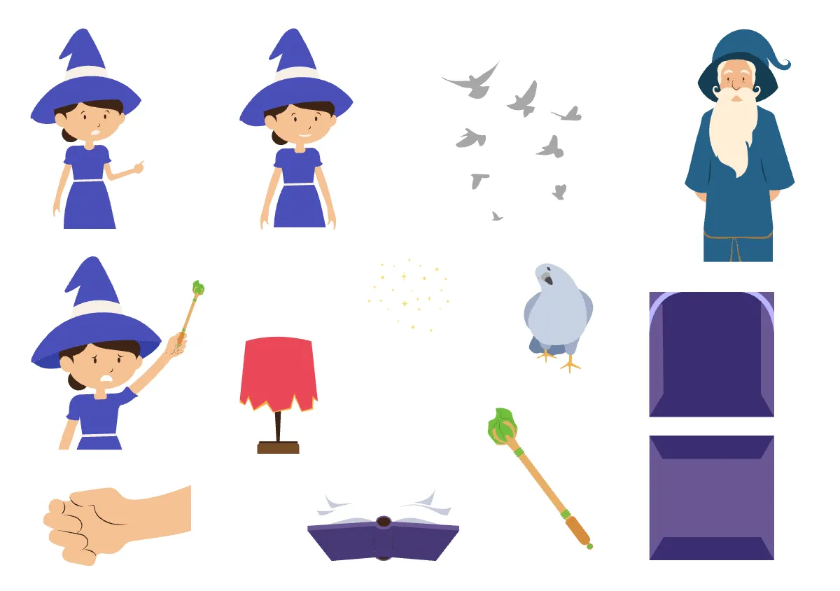 Free Fantasy Creative Comic Strip Template to Edit Online