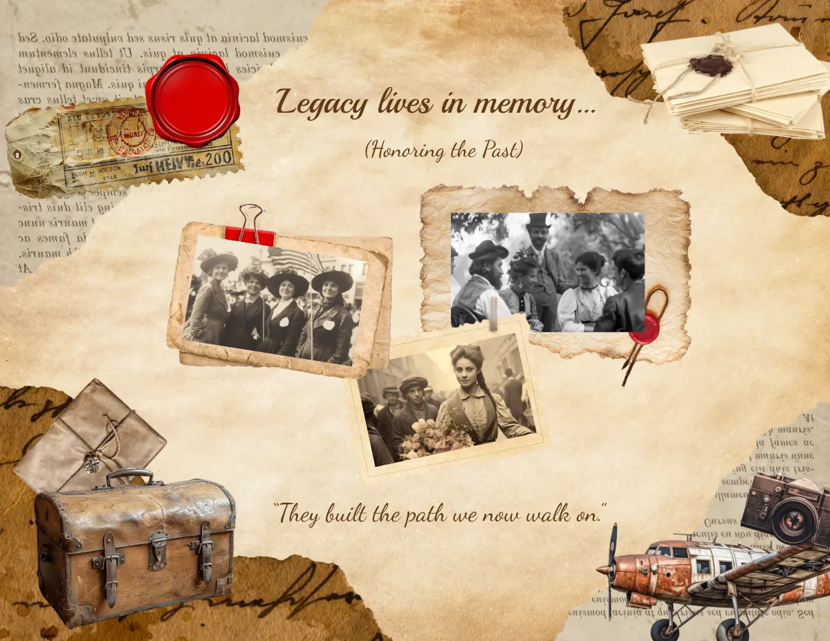 Free Brown Old Scrapbook Template to Edit Online