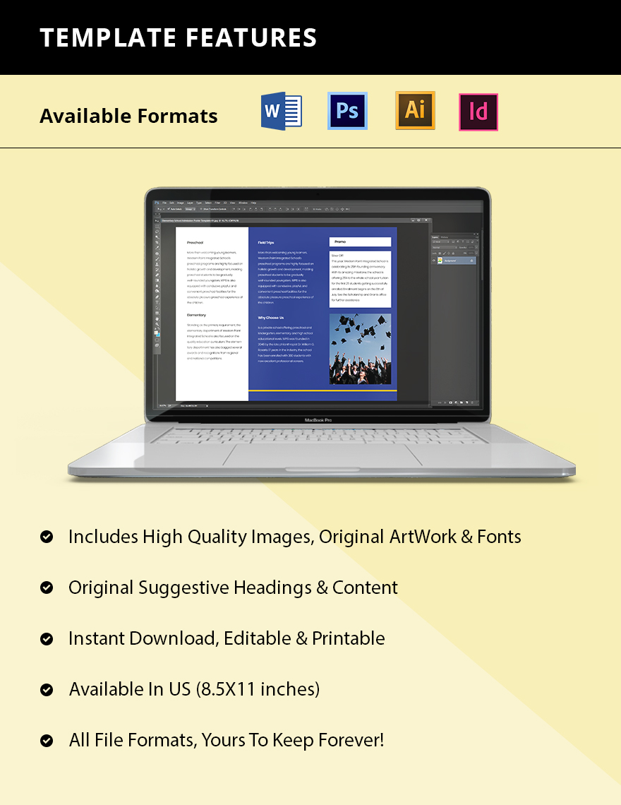 Trifold Private School Brochure Template Format