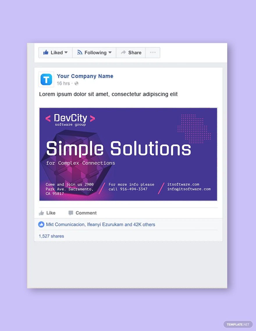 IT Software Facebook Post Template