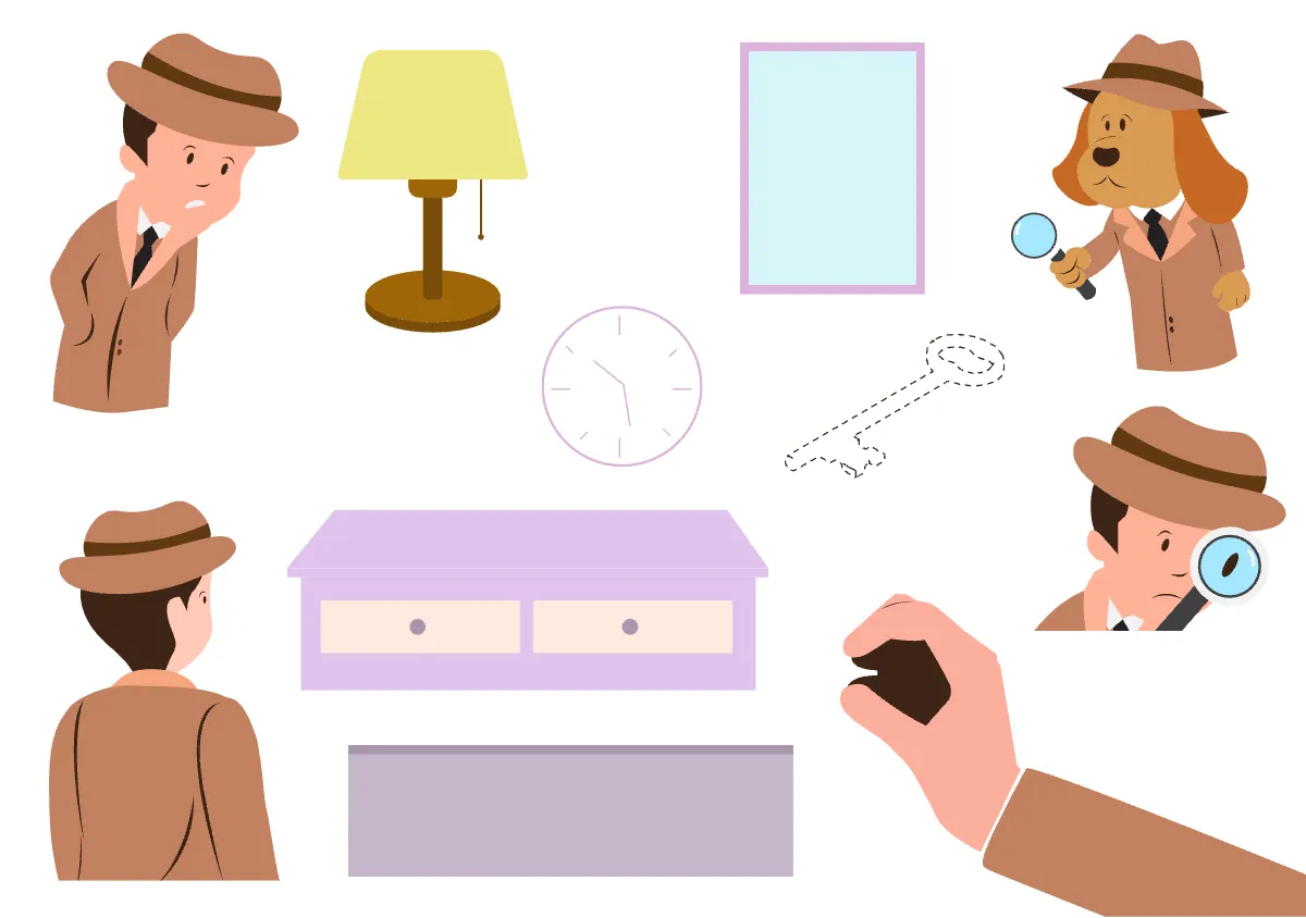 Free Pink and Purple Mystery Comic Strip Template to Edit Online