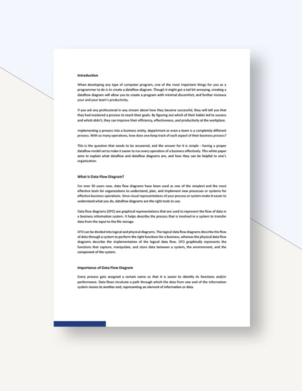 Data Flow White Paper Template