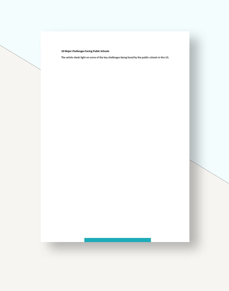 Department of Education White Paper Template