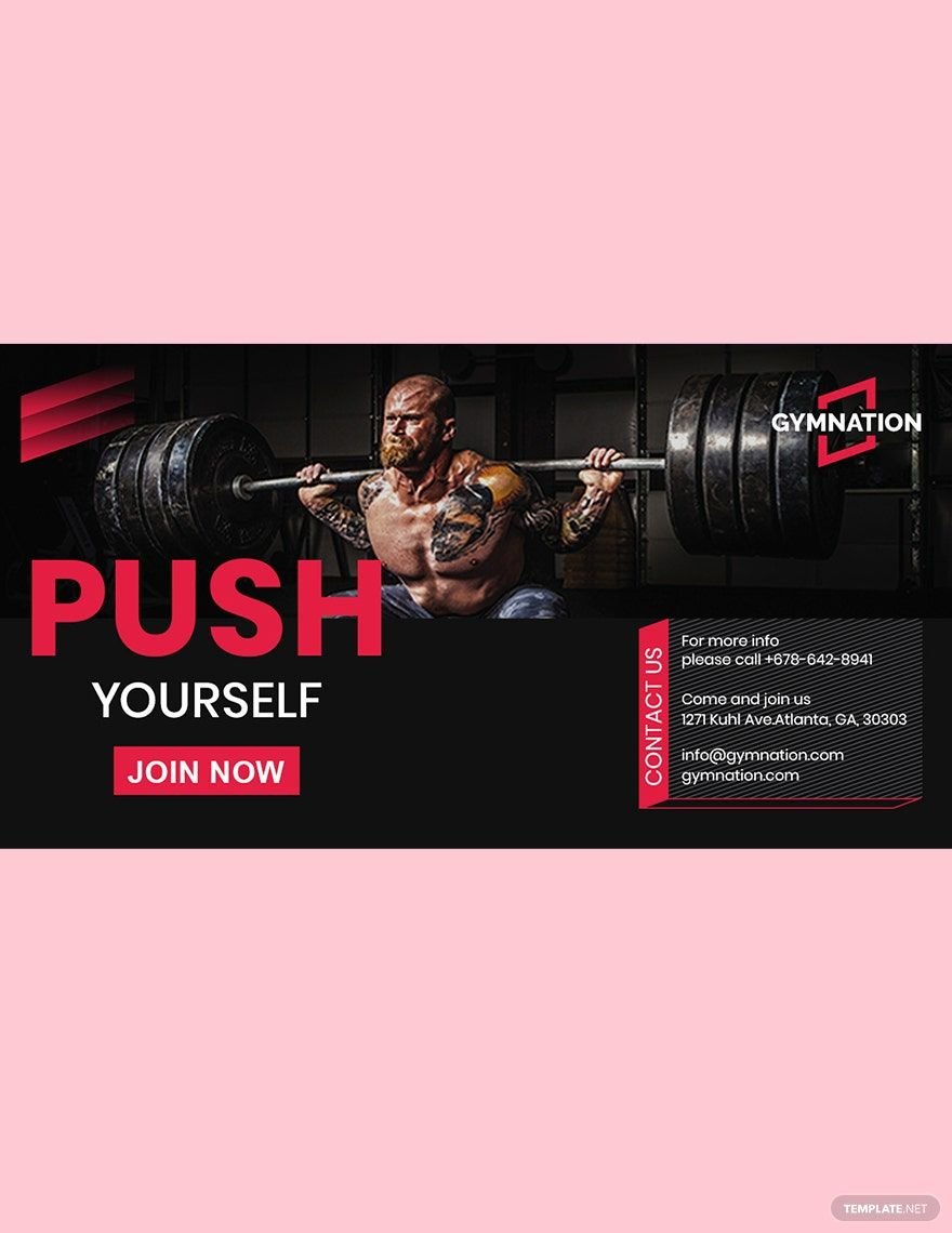 Gym Facebook Post Template in PSD